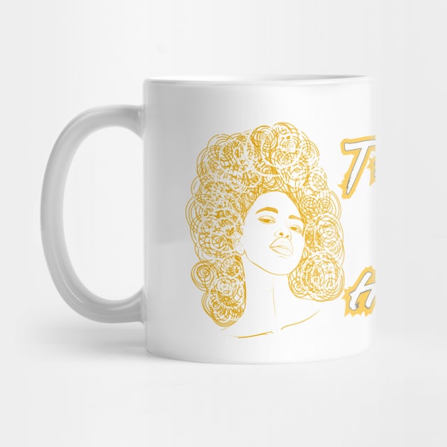 The Hair is Hair'ing (Yellow Print) by T3N Designs